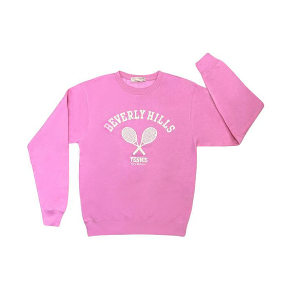 Beverly Hills Pink sweatshirt tennis racquets 
