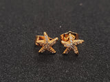 Gold Starfish Earrings | Gleaming Sea Star Ocean & Marine Jewelry, Regeneration, Prosperity, Resiliance Pendant, Valentine's Day Gift