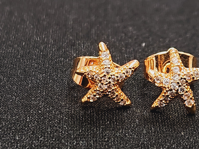 Gold Plated sea star earrings