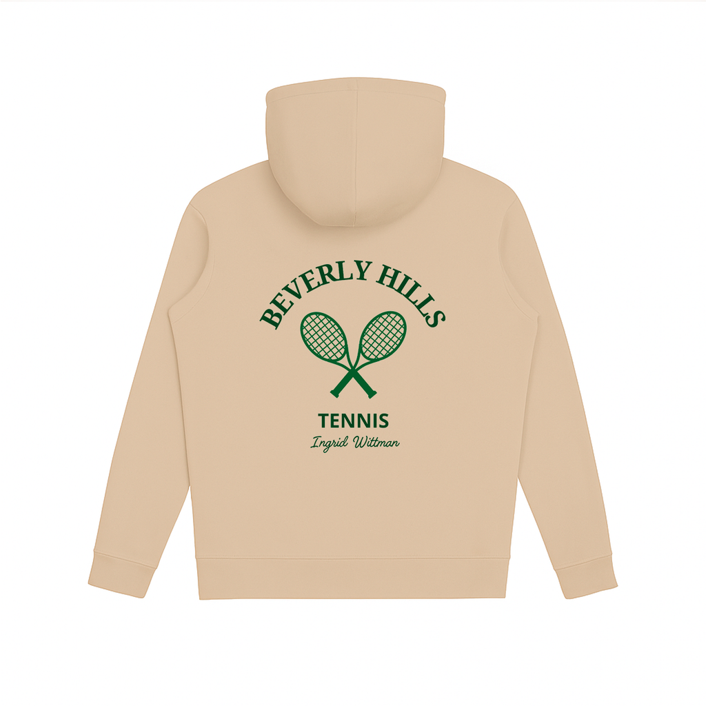 Tennis White Beverly Hills Zipper Sweater Beverly Hills Zipper 90210 With Green Letters