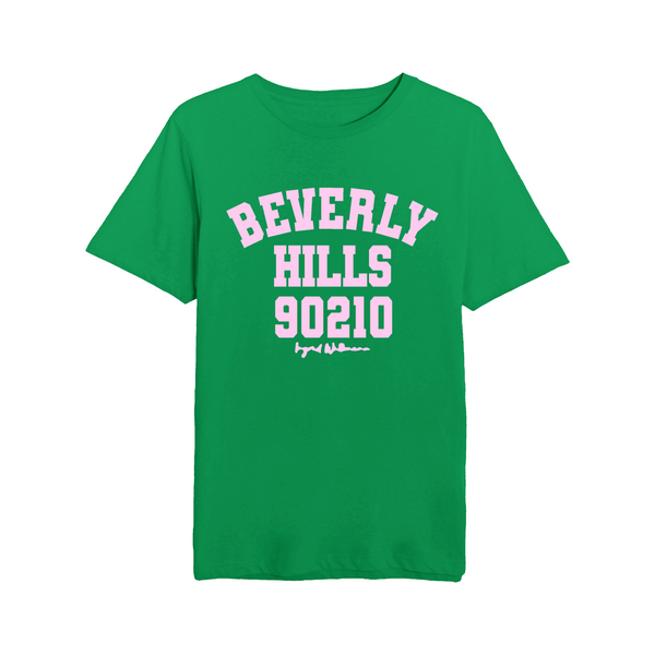 Beverly Hills 90210 T-Shirt Pink with White Letters - Ingrid Wittmann