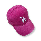 Pink LA initials, Dad's Hat, Embroidered Dad hat, LA initials, 100% Cotton, 6 Panel Low Profile, Unisex, Adult size