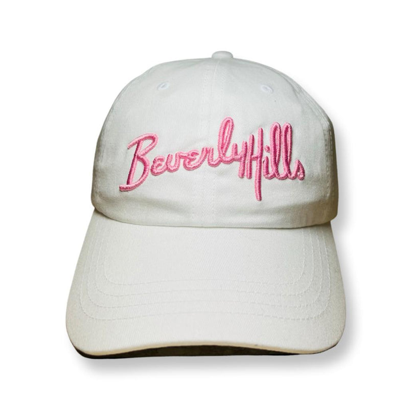 white/Pink Beverly Hills cap