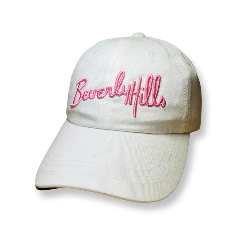 hat beverly hills white