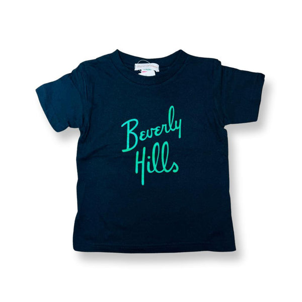 Beverly Hills T Shirt Black T-Shirt Beverly Hills Black With Green Letters Shirt For Gift For Kids