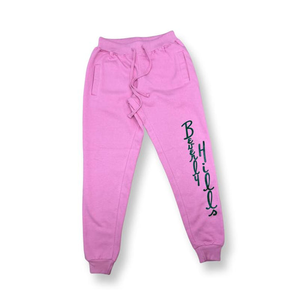 Pink Joggers Green Beverly Hills