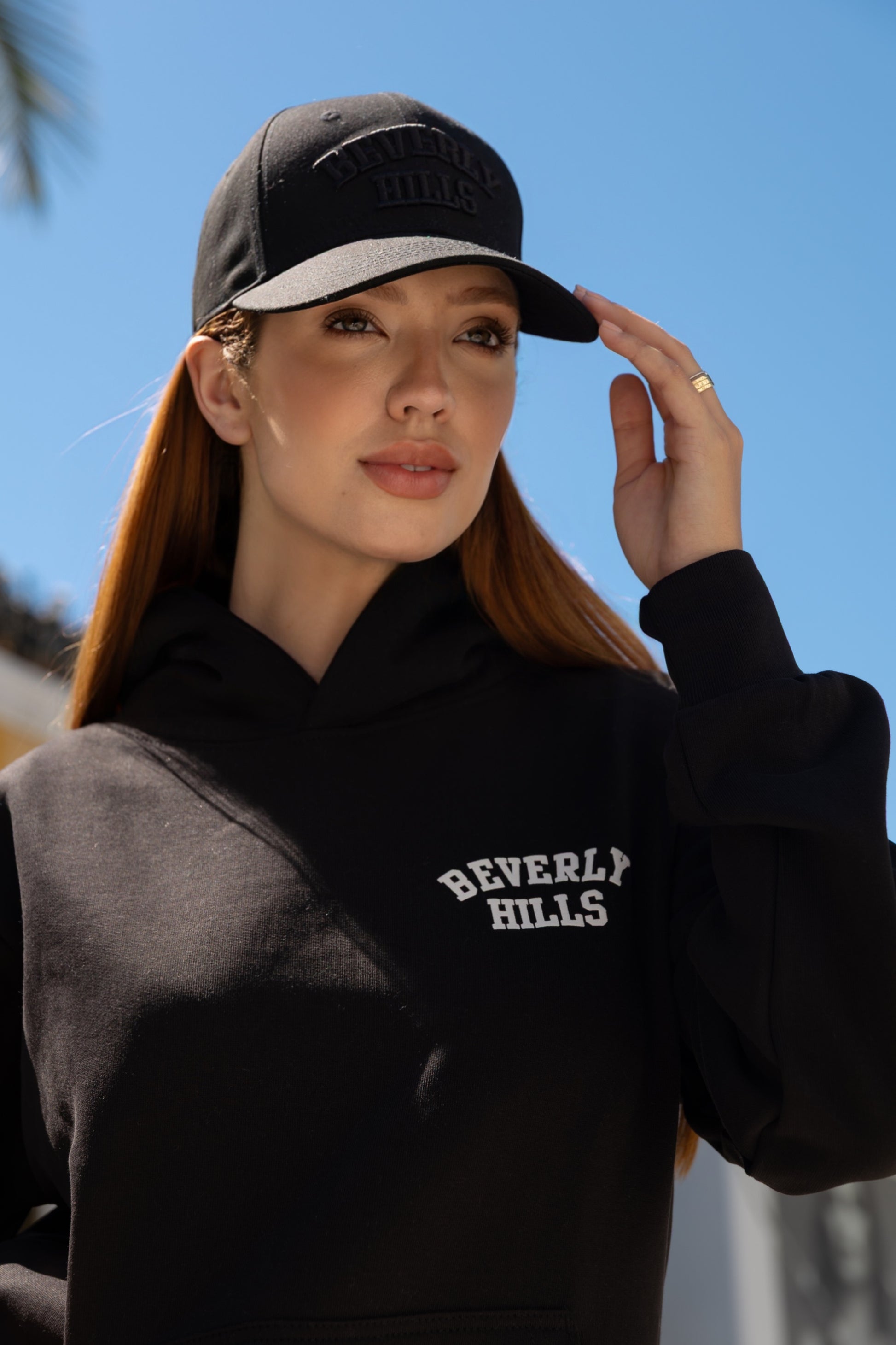 Beverly Hills heavyweight with White Puff Letters