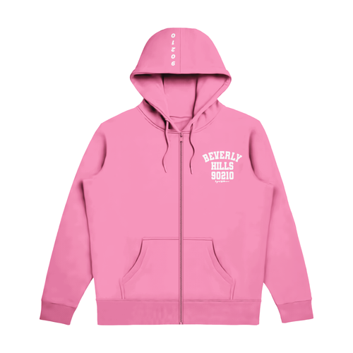 Pink Beverly Hills Zipper Sweater Beverly Hills Zipper 90210 With