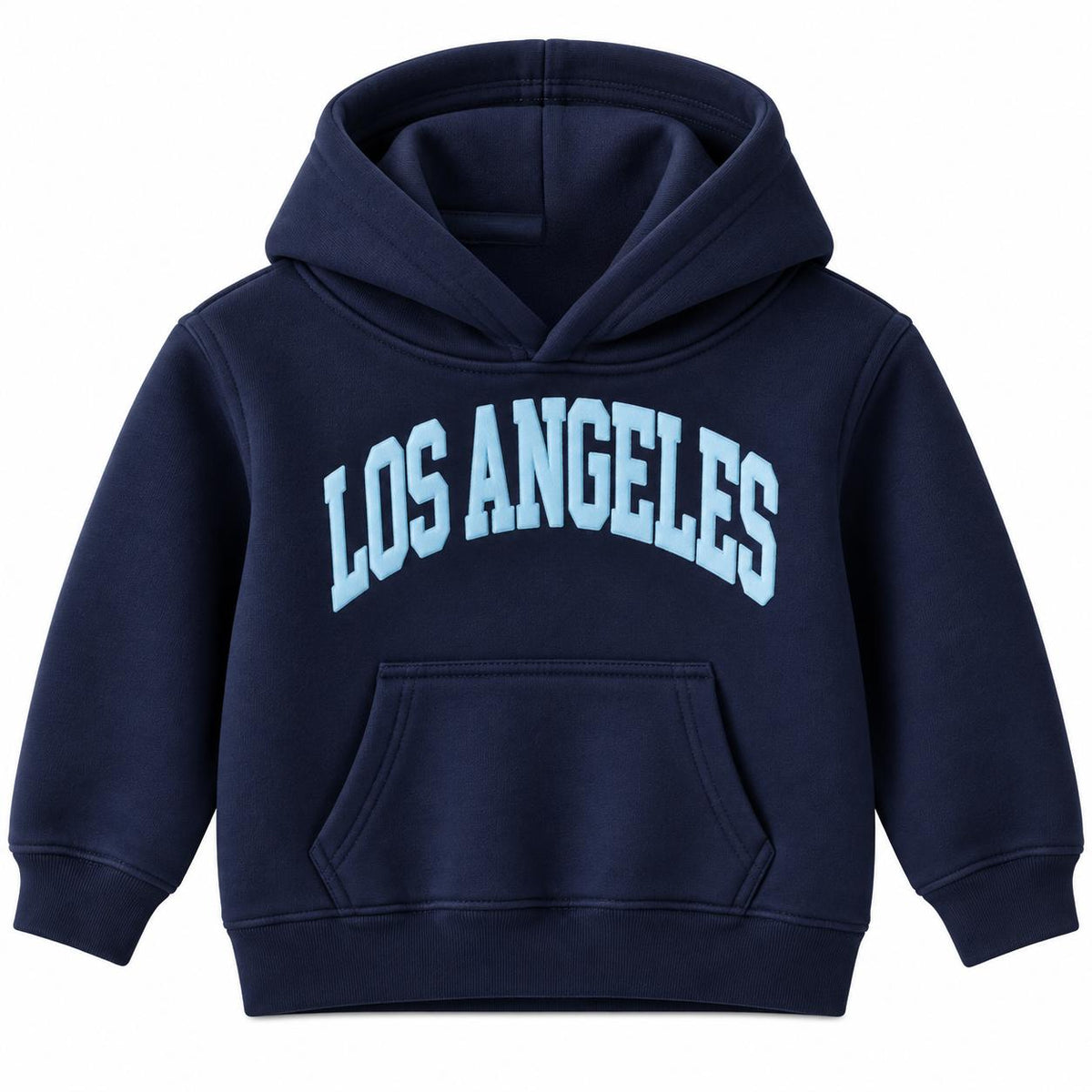 Los Angeles Hoodie for kids Blue With Blue Letters