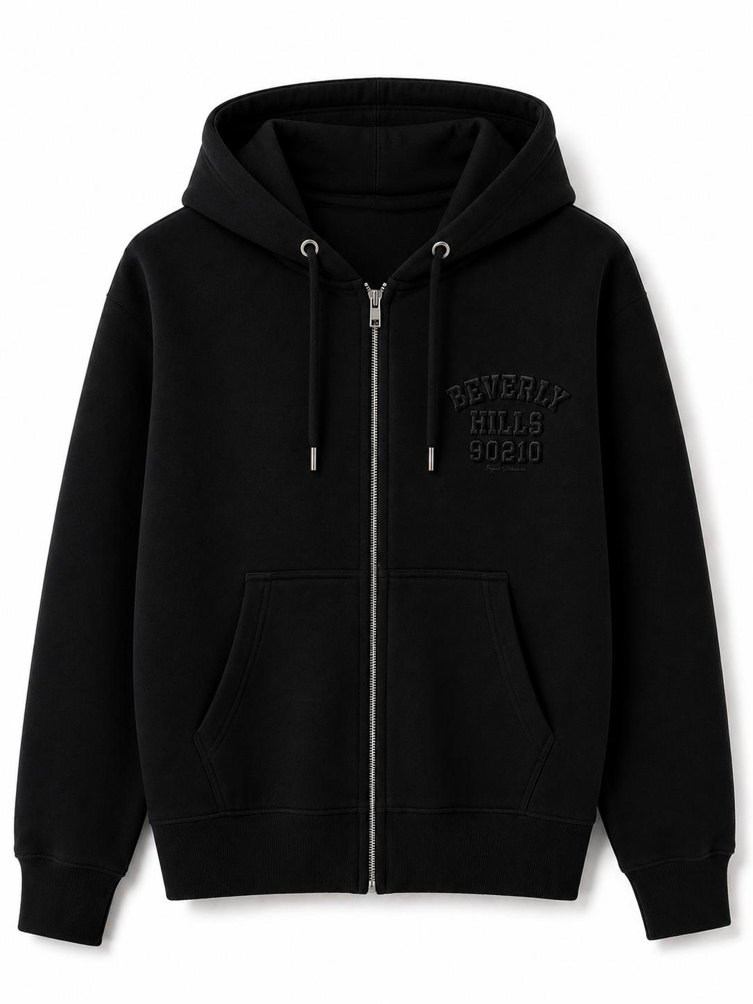 Black Beverly Hills Zipper Sweater Beverly Hills Zipper 90210 With Black Letters