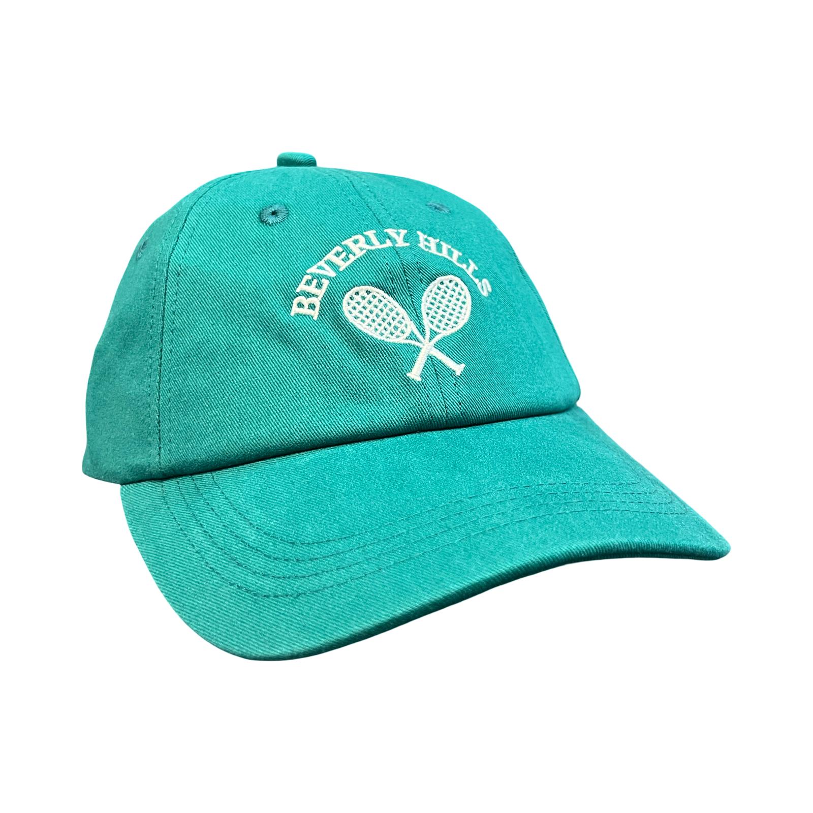 Tennis Dad Cap Green With White Embroidery