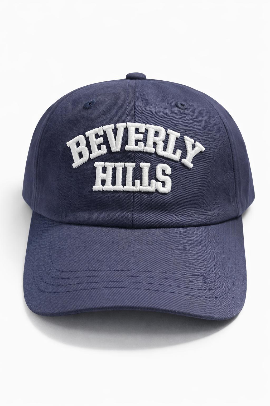 Beverly Hills Blue Navy with White Baseball Cap