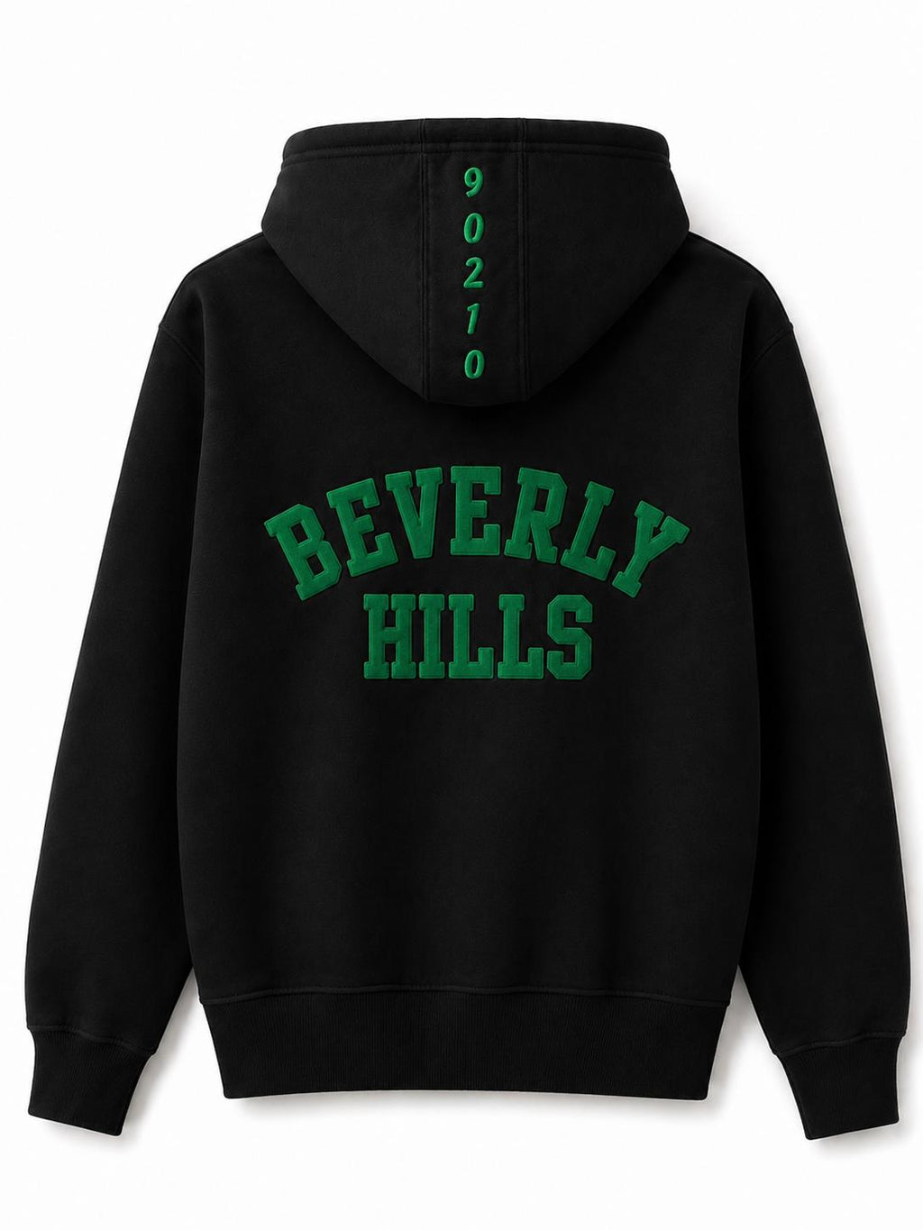 Black Beverly Hills Zipper Sweater Beverly Hills Zipper 90210 With Green Letters