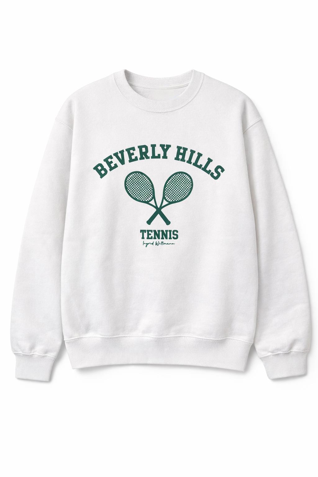 Beverly Hills Sweatshirt Tennis White With Green