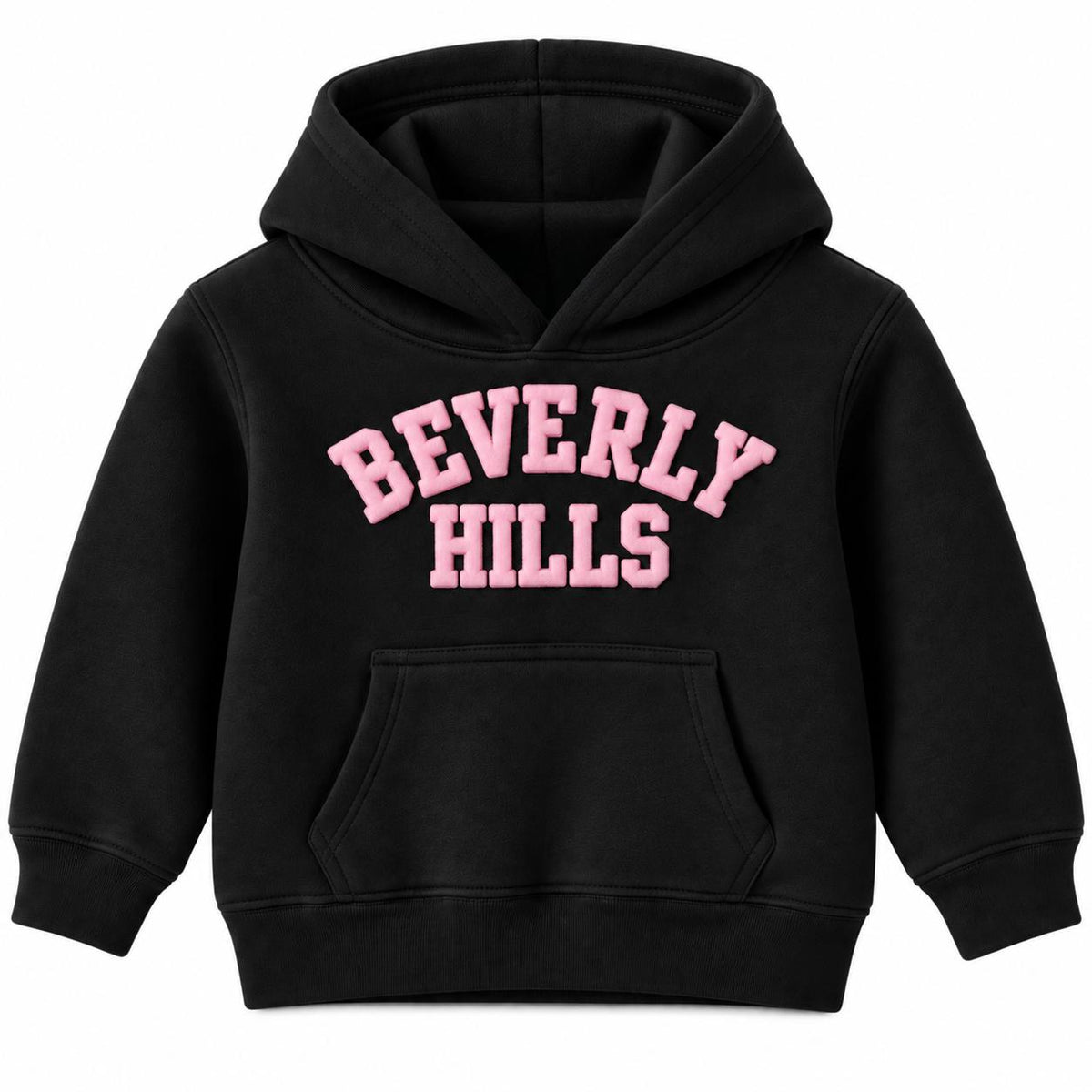 Beverly Hills Hoodie for kids Black With pink Letters