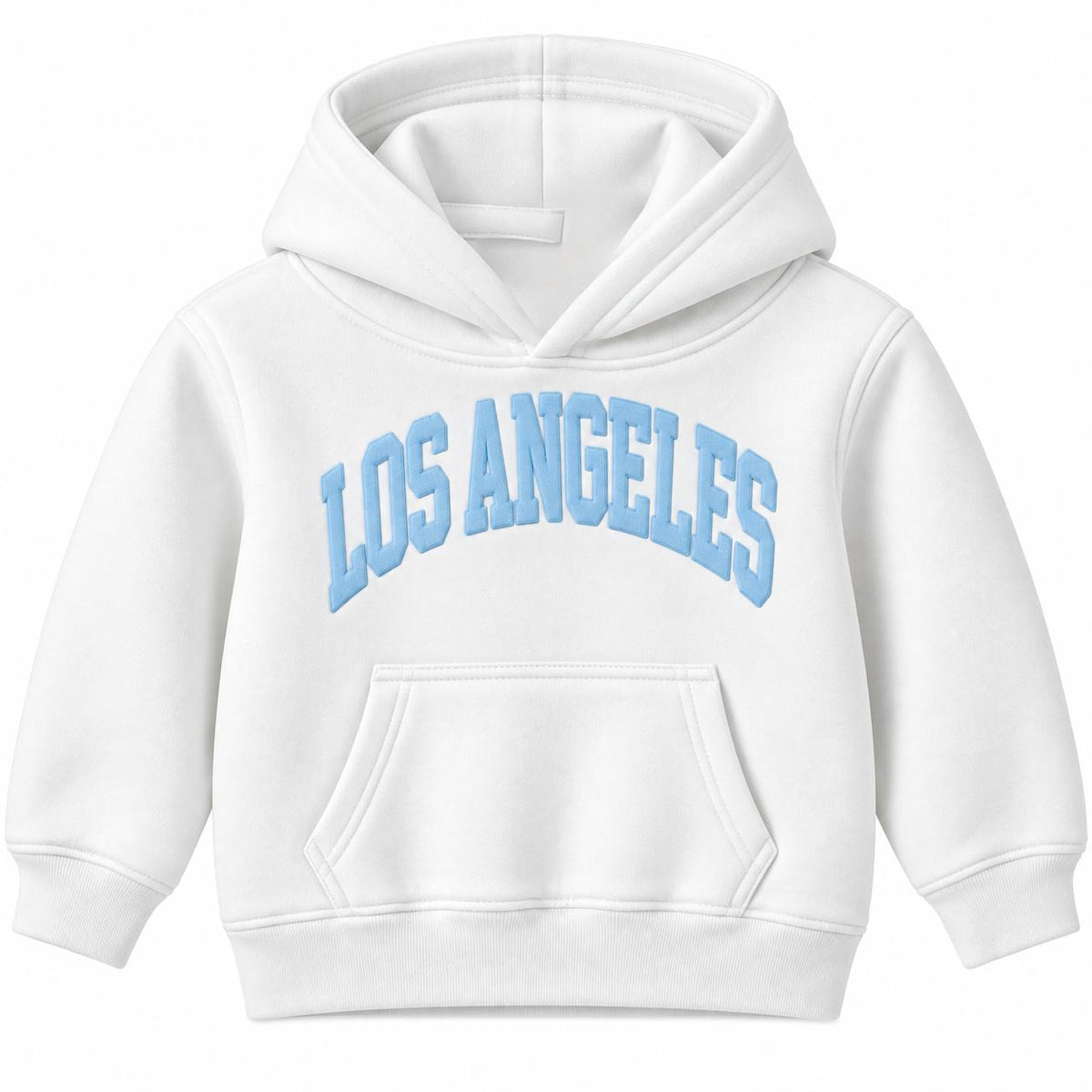 Los Angeles Hoodie for Kids White With Blue Letters