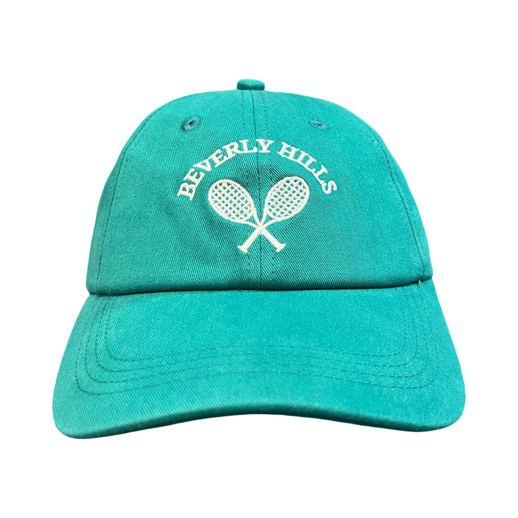 Tennis Dad Cap Green With White Embroidery