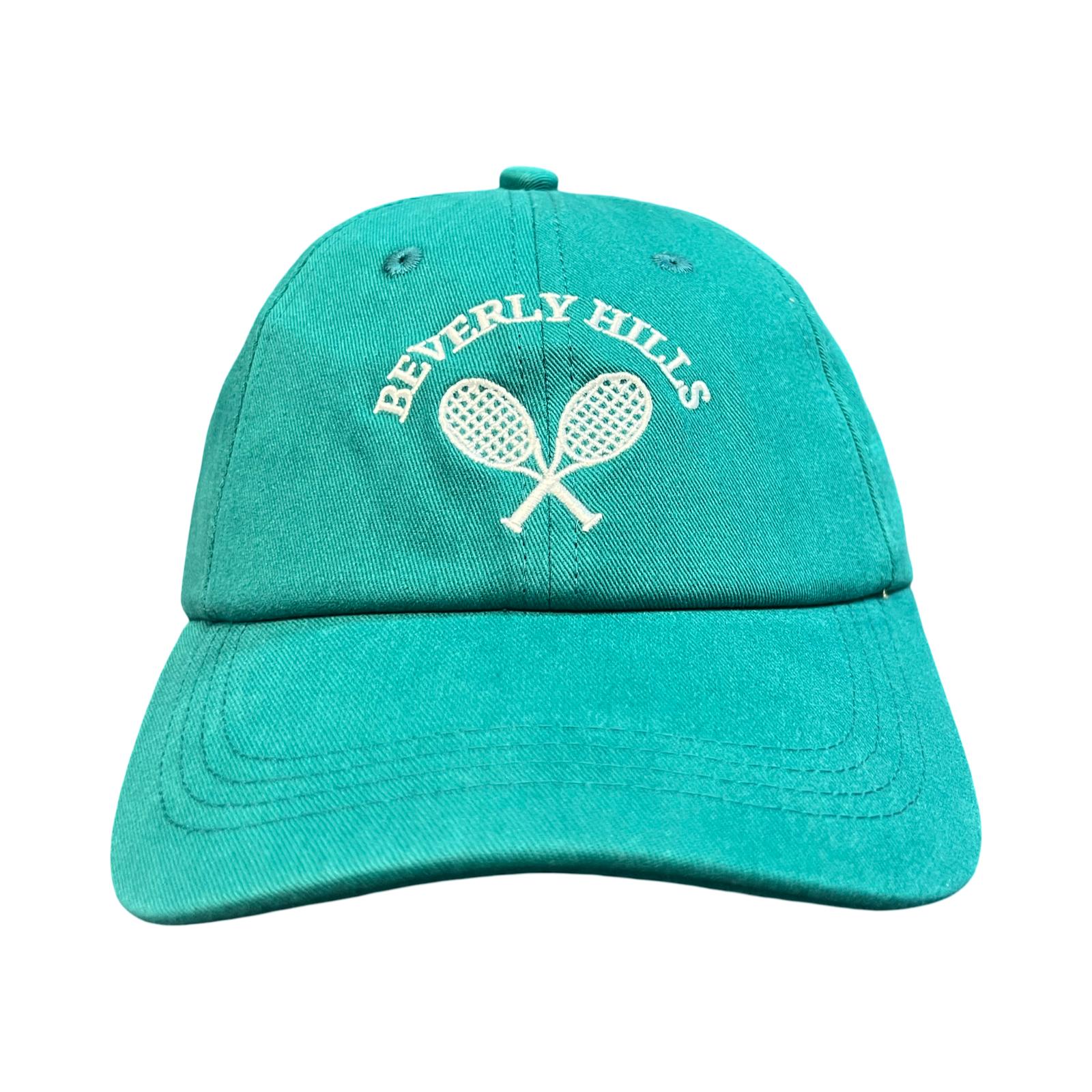 Tennis Dad Cap Green With White Embroidery