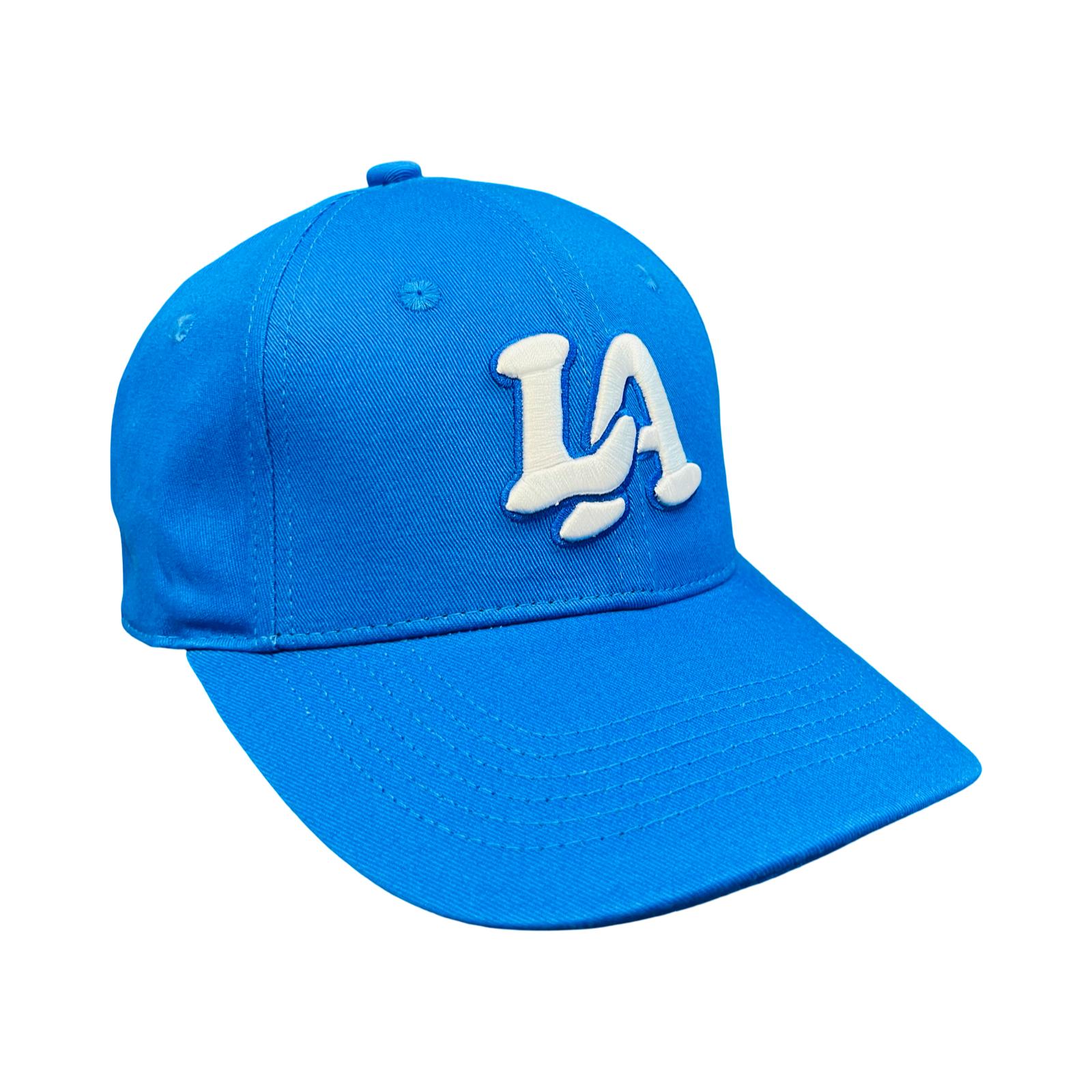 LA Blue with White Baseball Cap