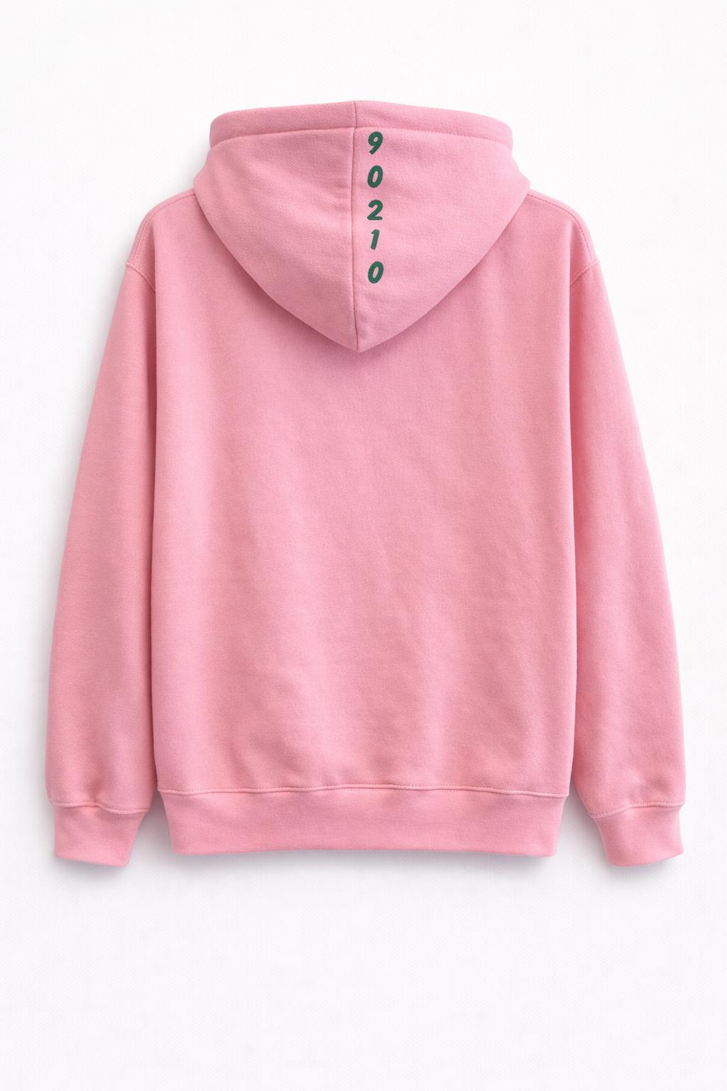 Beverly Hills Hoddie Pink With Green