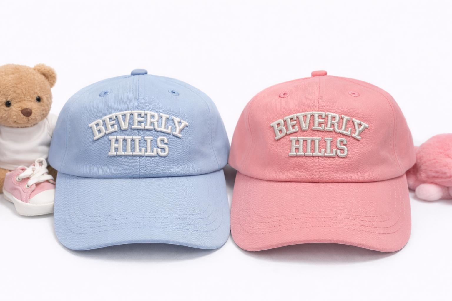 Beverly Hills Pink with white and Baby Blue with White Kids