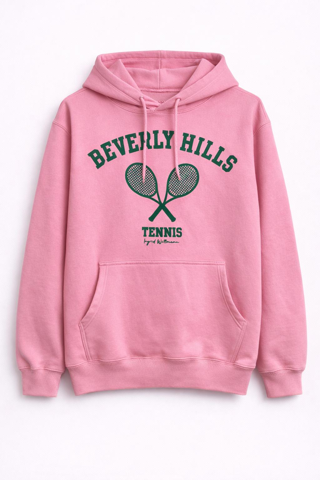 Beverly Hills Tennis With Green Letters Hoodie