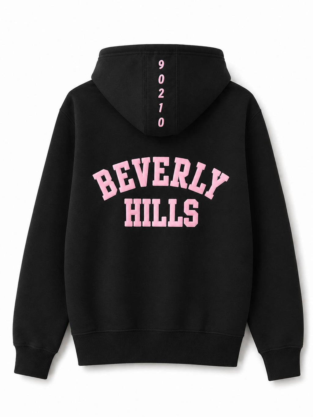 Black Beverly Hills Zipper Sweater Beverly Hills Zipper 90210 With pink Letters