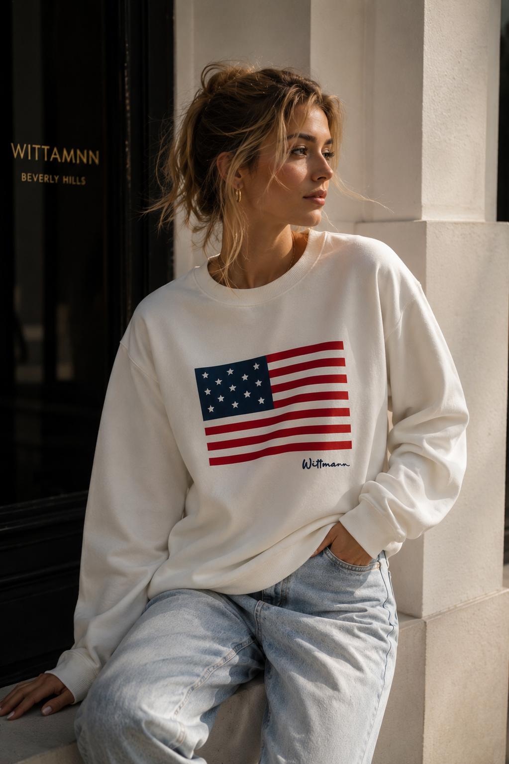 American Flag Sweatshirt Wittmann Usa