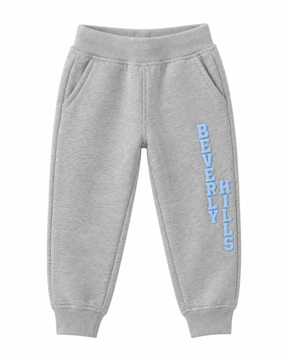 Beverly Hills Pants for kids Gray With Blue Letters