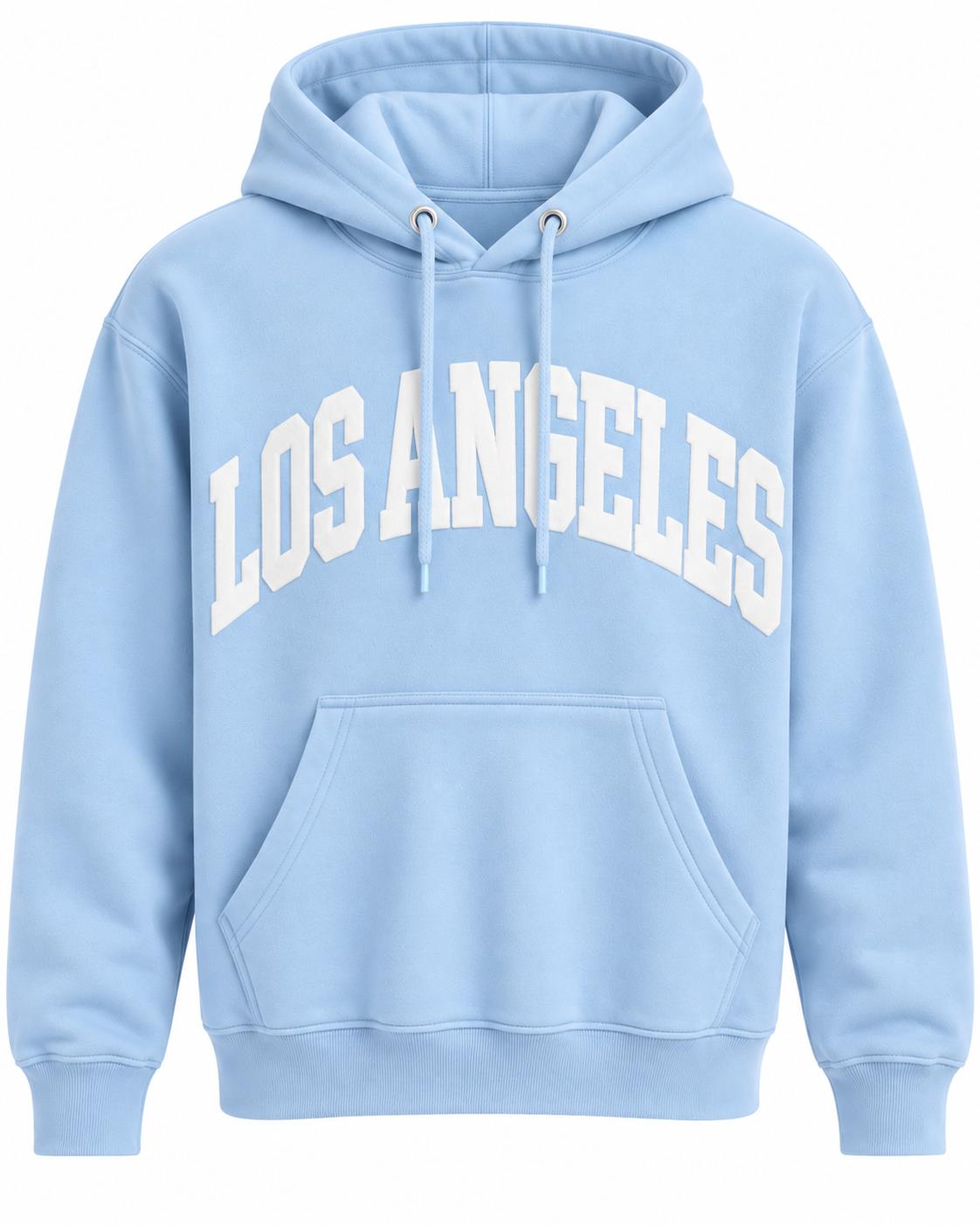 Los Angeles Blue With White Hoodie Puff