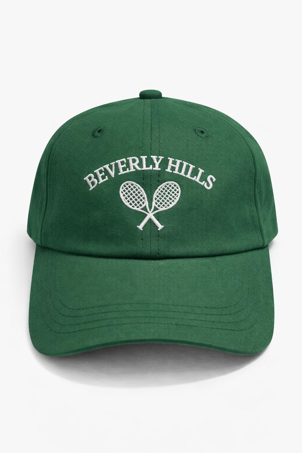 Tennis Dad Cap Green With White Embroidery