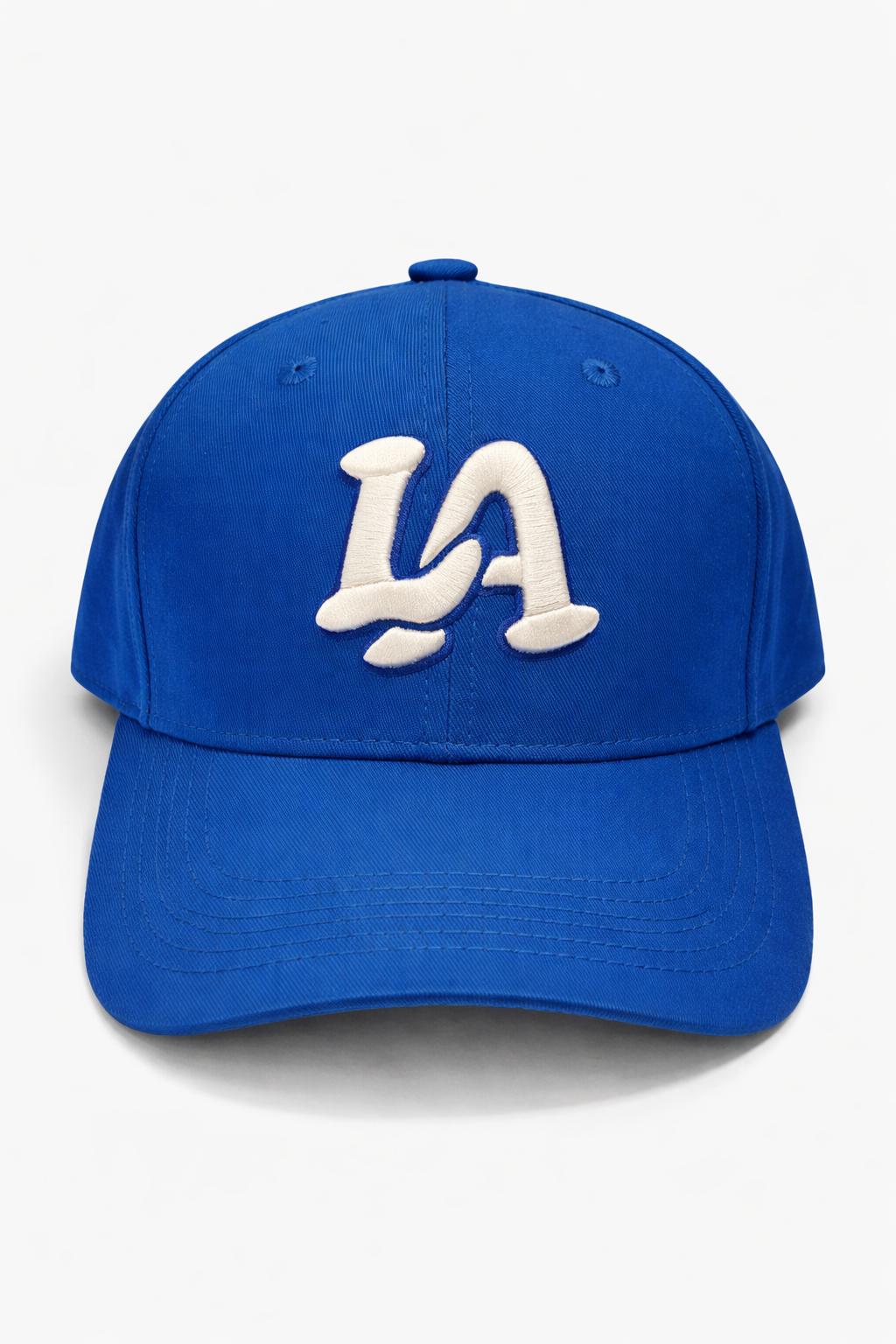 LA Blue with White Baseball Cap