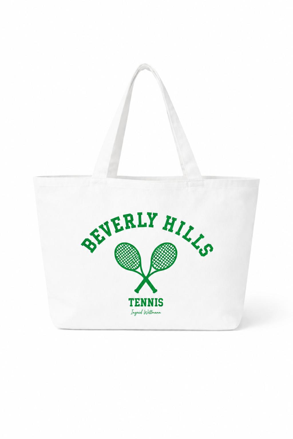 Beverly Hills tote bag White /Green Tennis