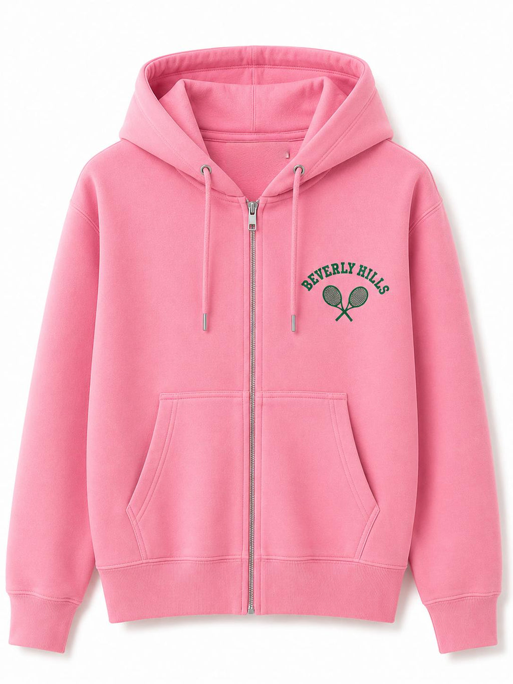Tennis White Beverly Hills Zipper Sweater Beverly Hills Zipper 90210 With Green Letters