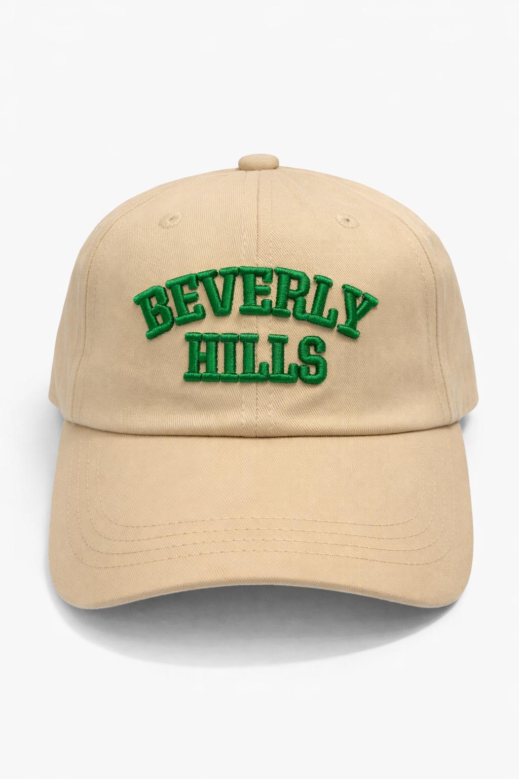 Beverly Hills Dad Cap Beige with green hat