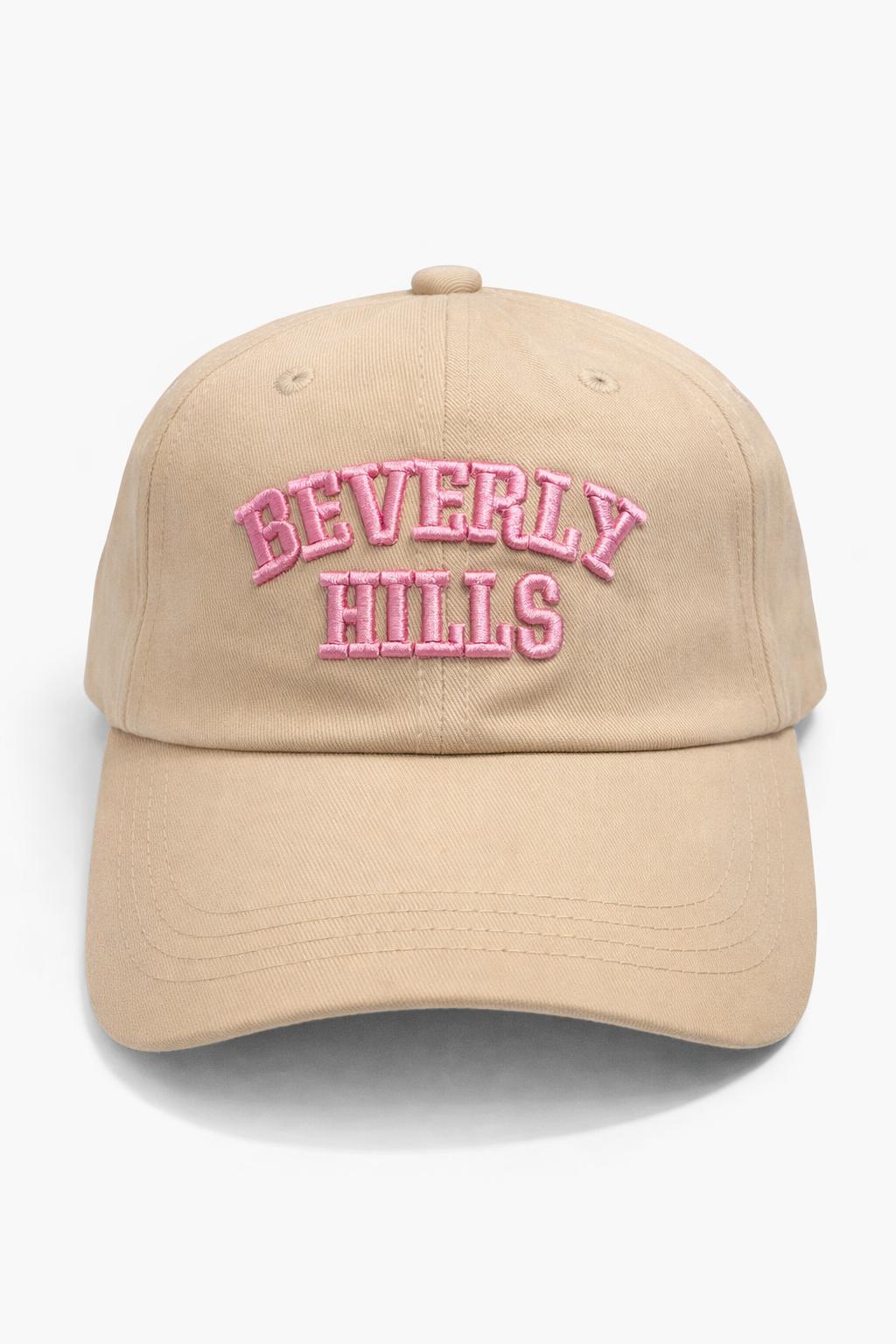Beverly Hills Dad Cap Beige with pink hat