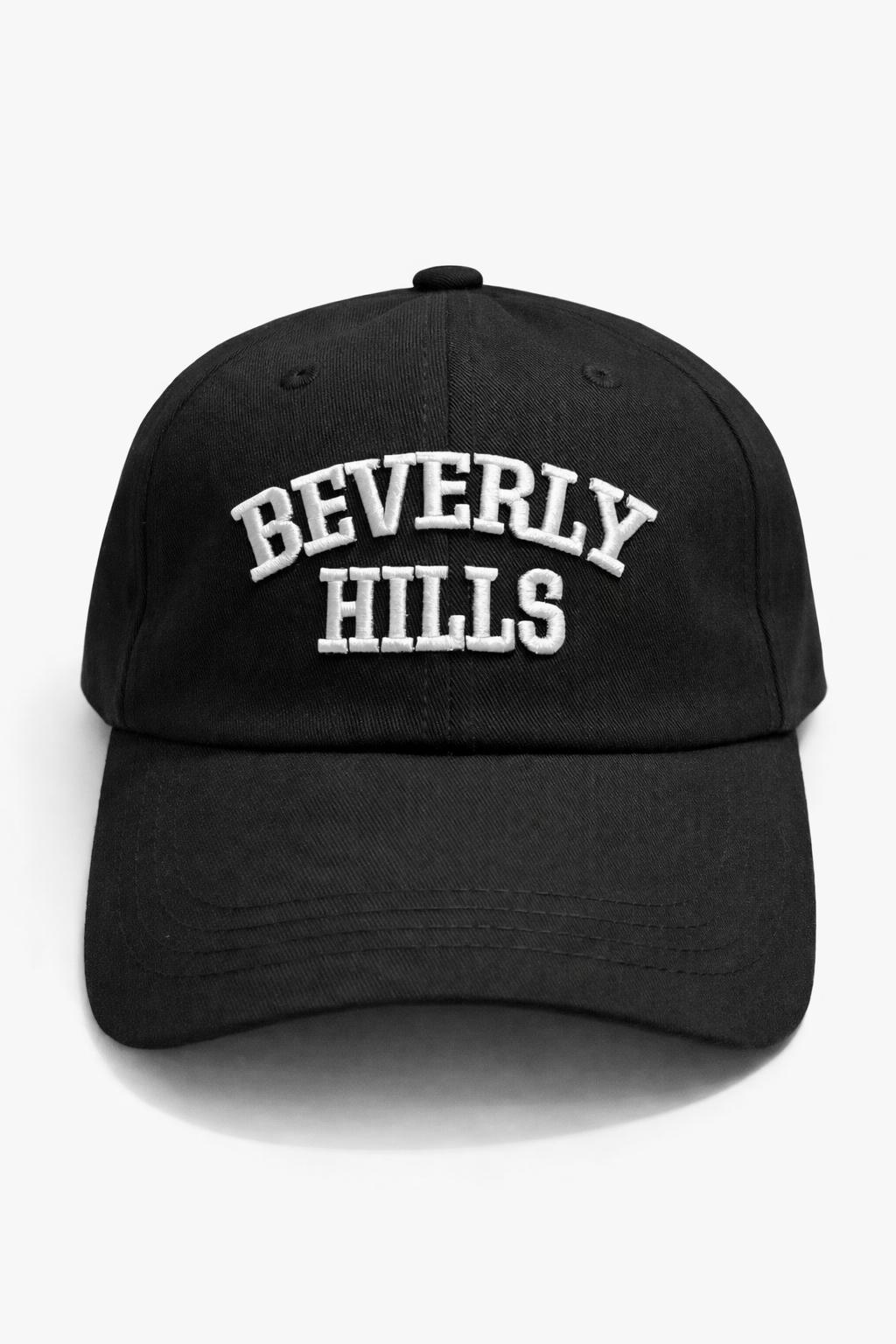 Beverly Hills Black with White Baseball Cap