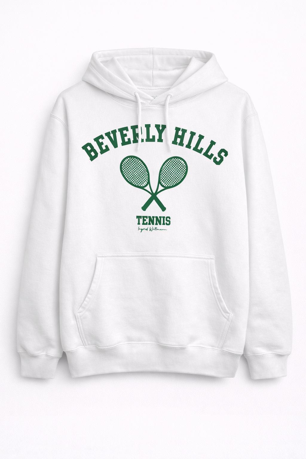Beverly Hills Tennis With Green Letters Hoodie
