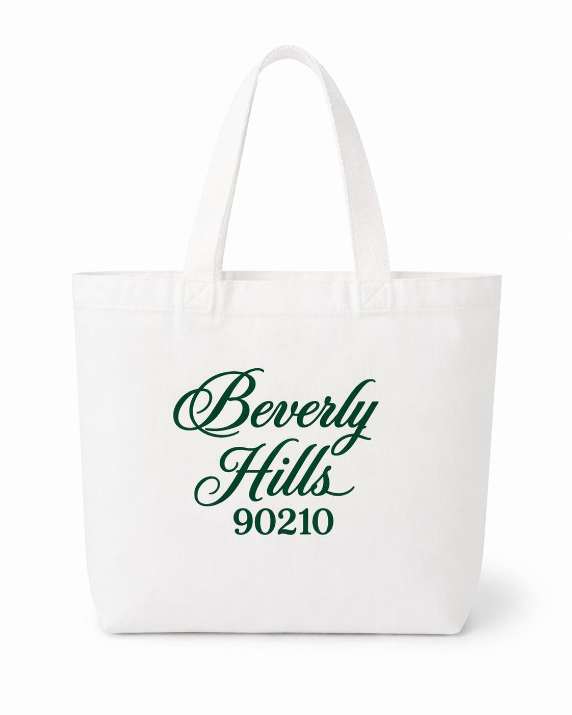 Beverly Hills tote bag White/ Green
