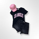 outfit los angeles and crossover shorts